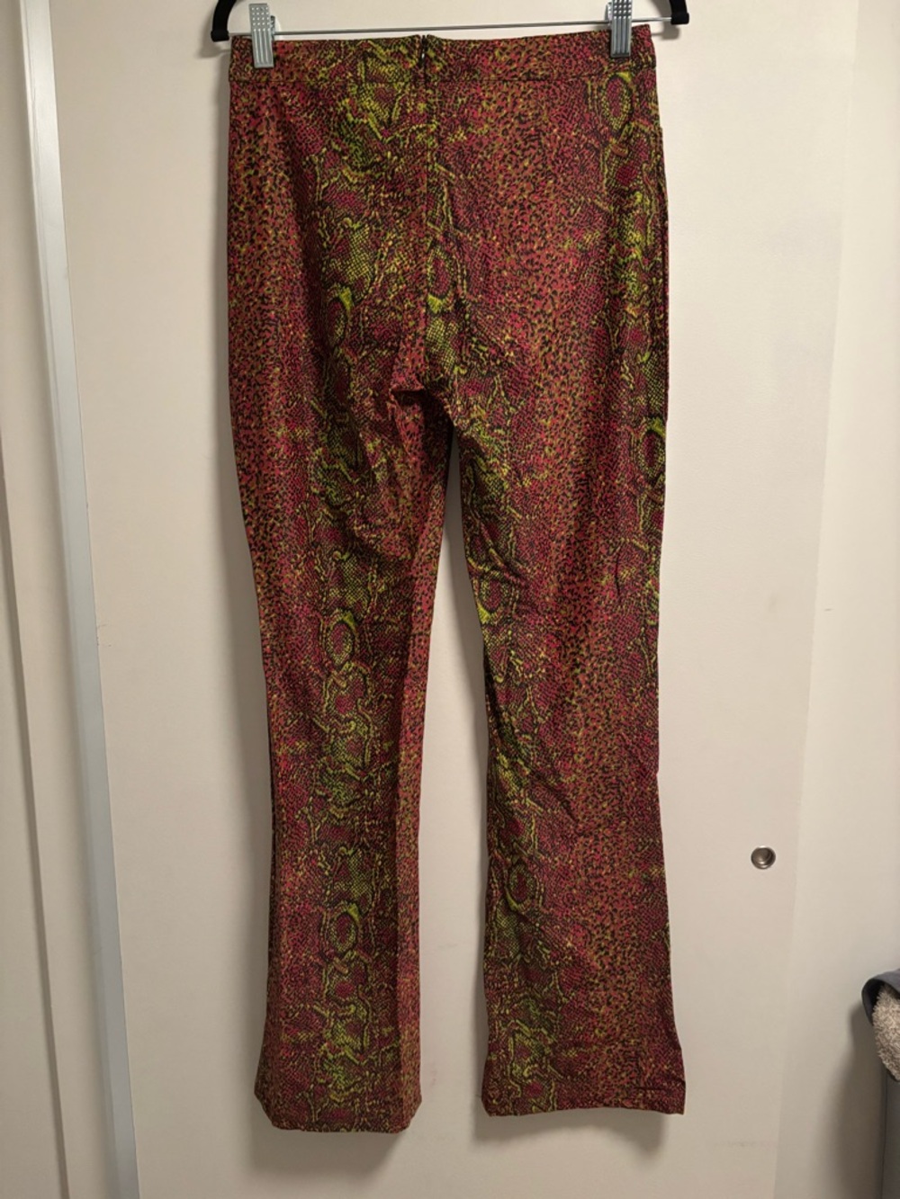 Betsey Johnson Pink & Green Snake-Print Skirt
